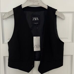Zara Elegant Black Vest NWT